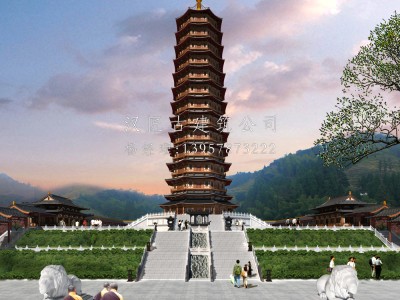 寺院万佛宝塔建筑设计方案